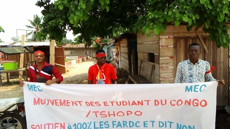 Force régionale en RDC : Les étudiants de Kisangani disent « NON » et réitèrent leur soutien aux FARDC